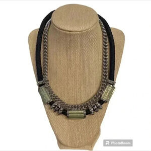 Lia Sophia Womens Chunky Rope And Beaded Necklace